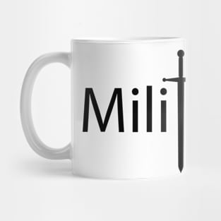 Military artistic typography design Mug